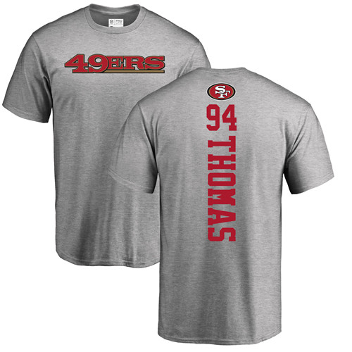 Men San Francisco 49ers Ash Solomon Thomas Backer #94 NFL T Shirt->nfl t-shirts->Sports Accessory